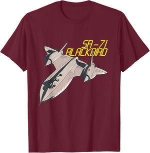 SR71 Stealth Jet Aeroplane USA Flag Blackbird 4th July T-Shirt - T-Shirt | Maroon