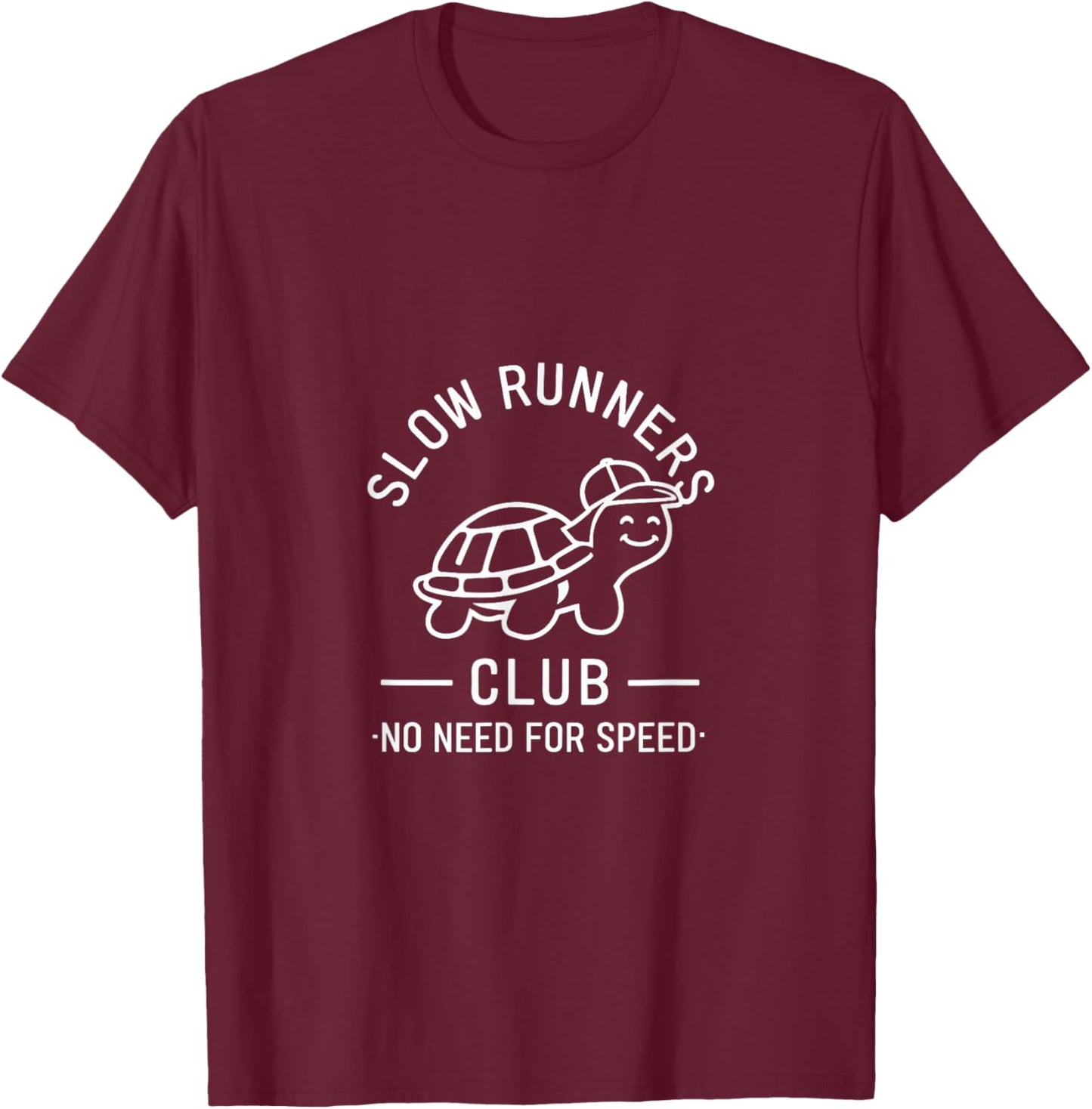 Slow Runners Club Easygoing Running Design T-Shirt - T-Shirt | Maroon