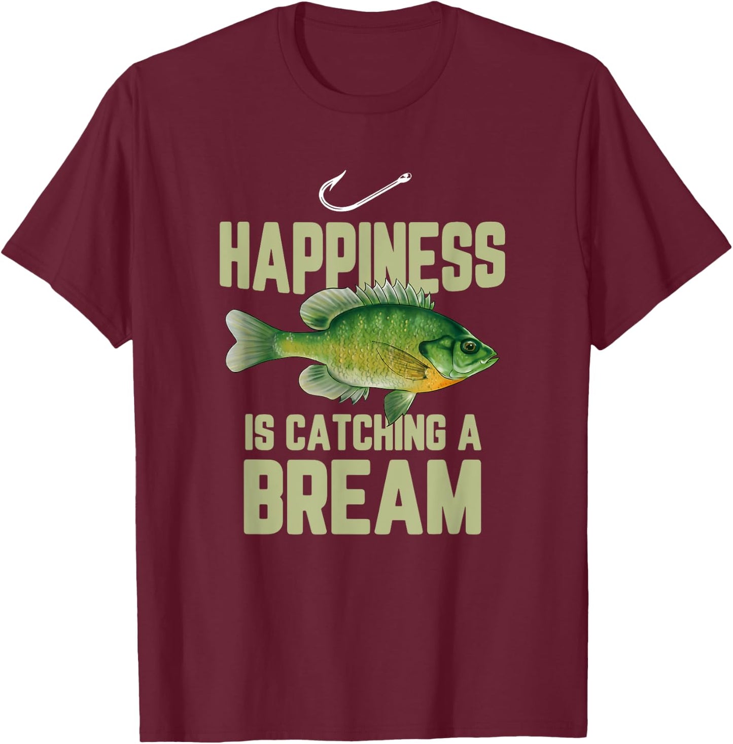 Funny Bream Fishing Pan Fish Sunfish Freshwater Angler Gift T-Shirt - T-Shirt | Maroon