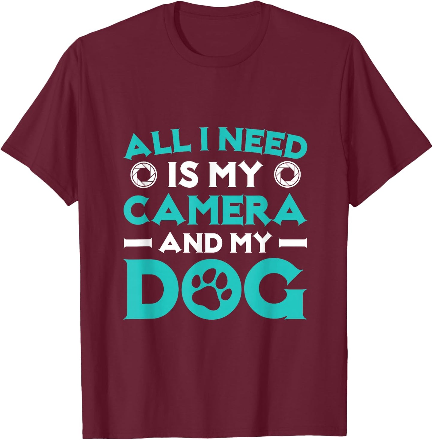 Photographer Dog Owner Photography Camera T-Shirt - T-Shirt | Maroon