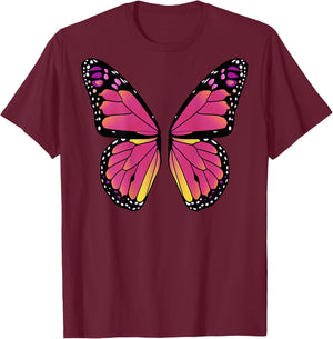 Butterfly Wings On The Back - Pink Fairy Halloween Costume T-Shirt - T-Shirt | Maroon