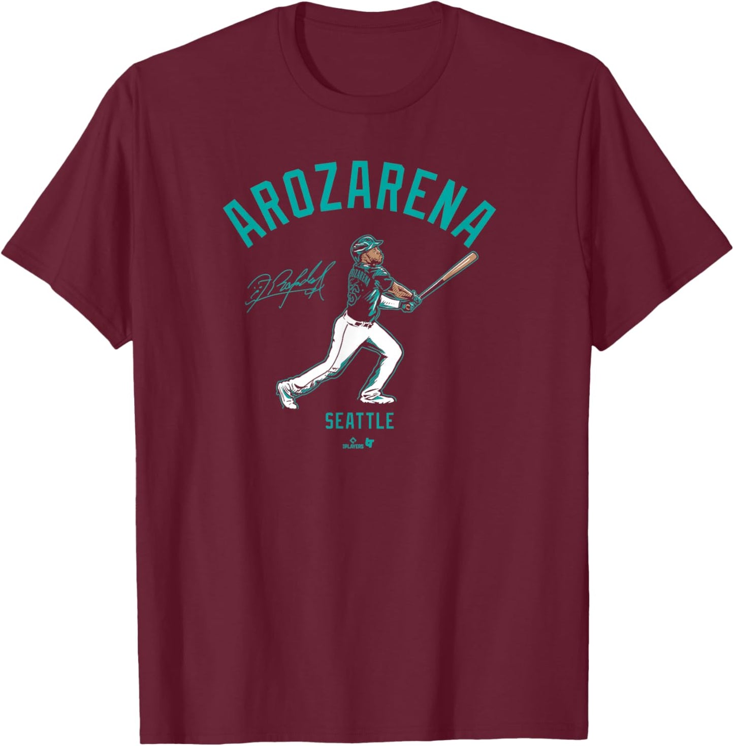 Randy Arozarena - Seattle Swing - Seattle Baseball T-Shirt - T-Shirt | Maroon