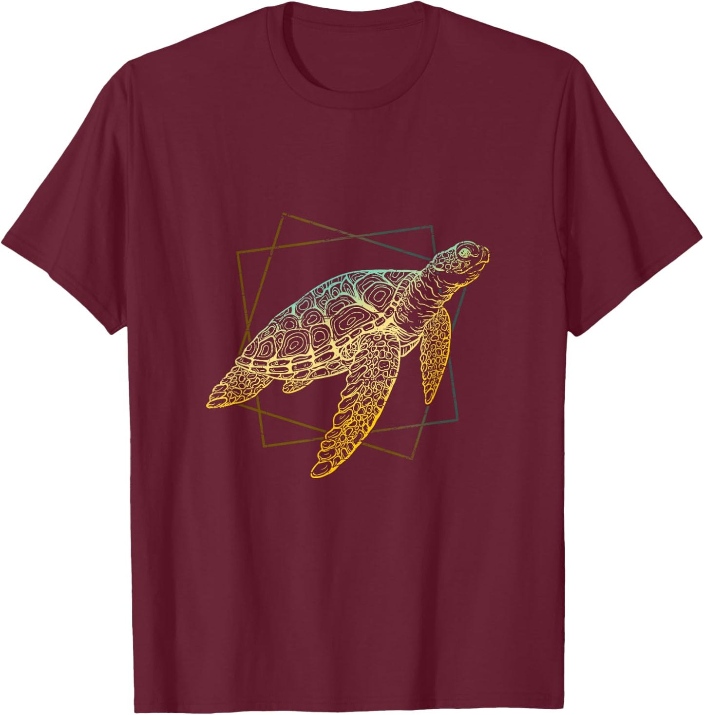 Ocean Animal Sea Creature Turtle T-Shirt - T-Shirt | Maroon