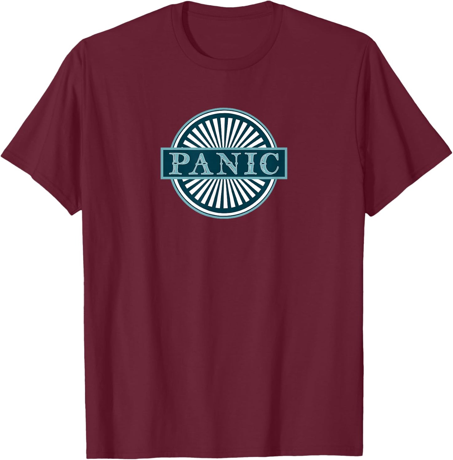 Panic Retro Vintage Style Jam Music Design T-Shirt - T-Shirt | Maroon