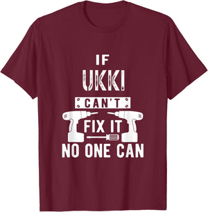 If Ukki Can't Fix It No One Can Finland Finnish Grandpa T-Shirt - T-Shirt | Maroon