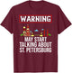 St. Petersburg Russia City Skyline Map Travel T-Shirt - T-Shirt | Maroon