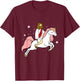 Jesus Riding Unicorn T-Shirt - T-Shirt | Maroon