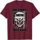 Corrections Officer No Guns Just Guts US Flag Silver Line T-Shirt - T-Shirt | Maroon