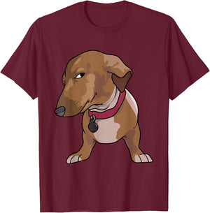 Side Eye Dog Meme Funny Dog Giving Side Eye T-Shirt - T-Shirt | Maroon
