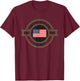 Army United States Military Circle Green Officially Licensed T-Shirt - T-Shirt | Maroon