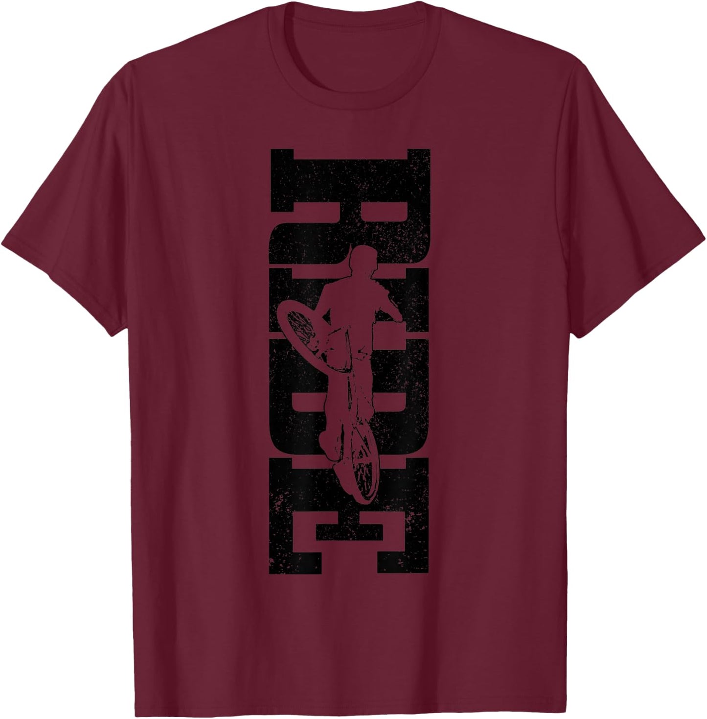 Mountain Bike Vintage MTB RIDE Downhill Mountain Biking T-Shirt - T-Shirt | Maroon
