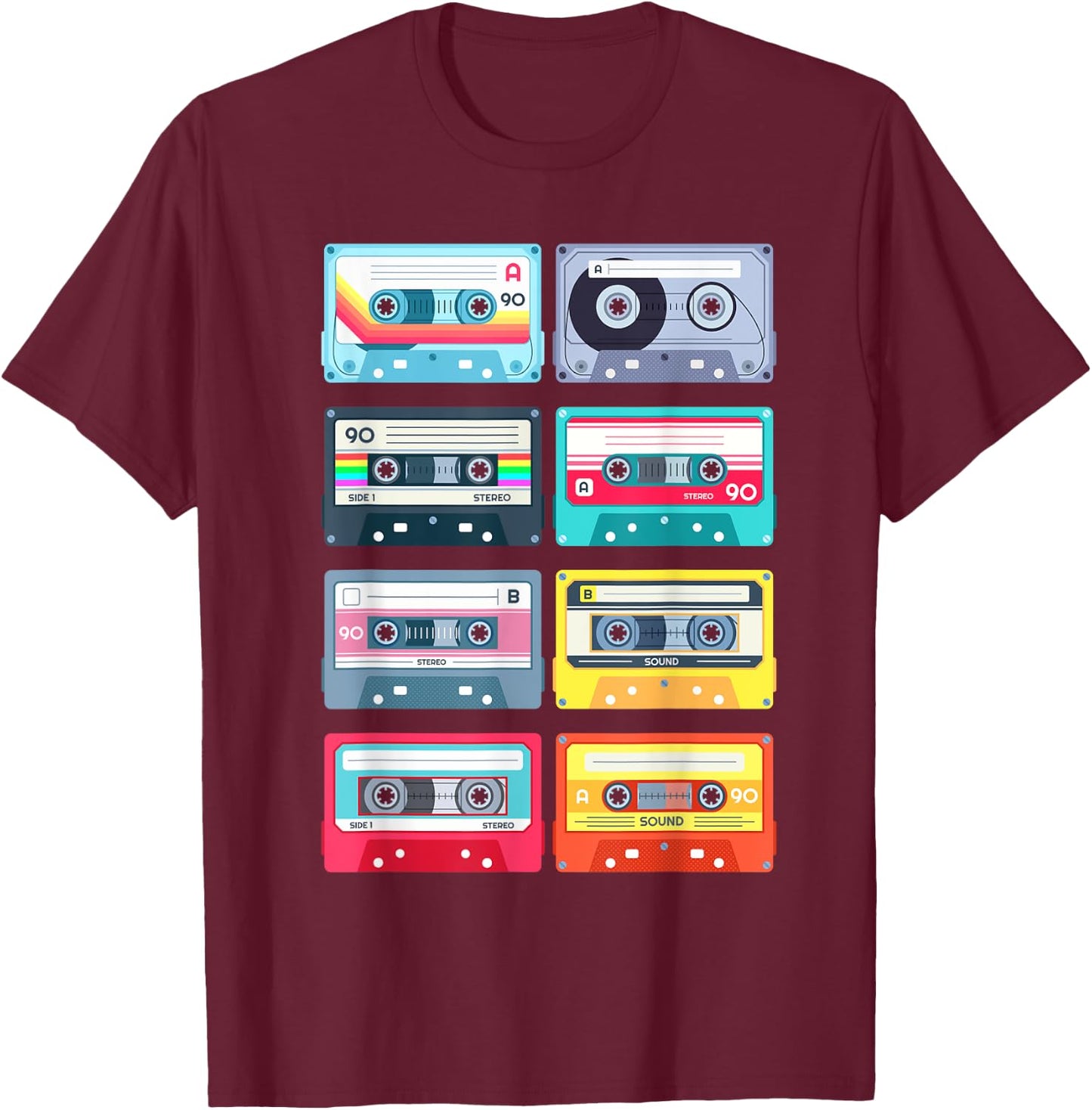 80s 90s Vintage Graphic Novelty & Cool Designs T-Shirt - T-Shirt | Maroon