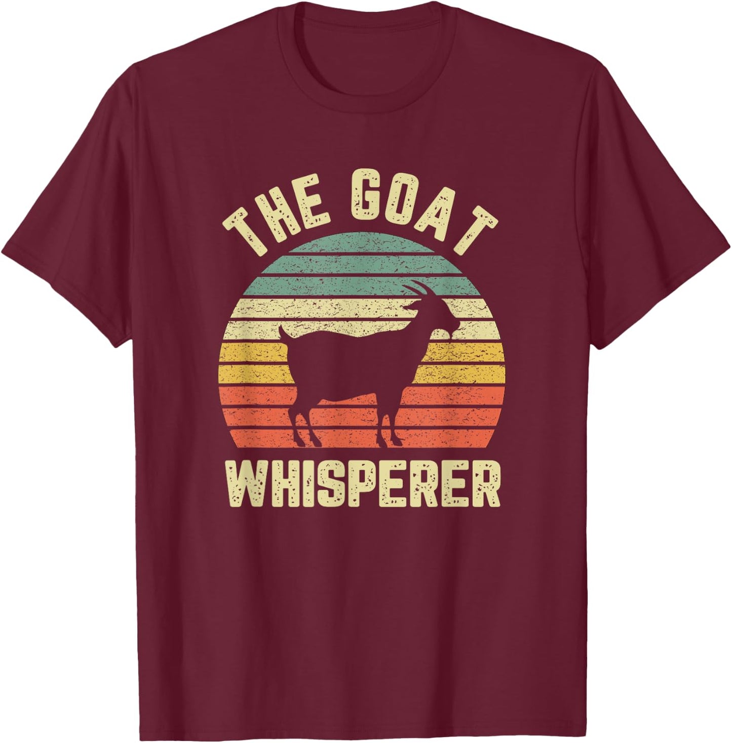 Goat Whisperer Shirt Funny Retro Vintage Goat Lover Farmer T-Shirt - T-Shirt | Maroon