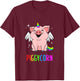 Piggycorn Pig Unicorn T-Shirt - T-Shirt | Maroon