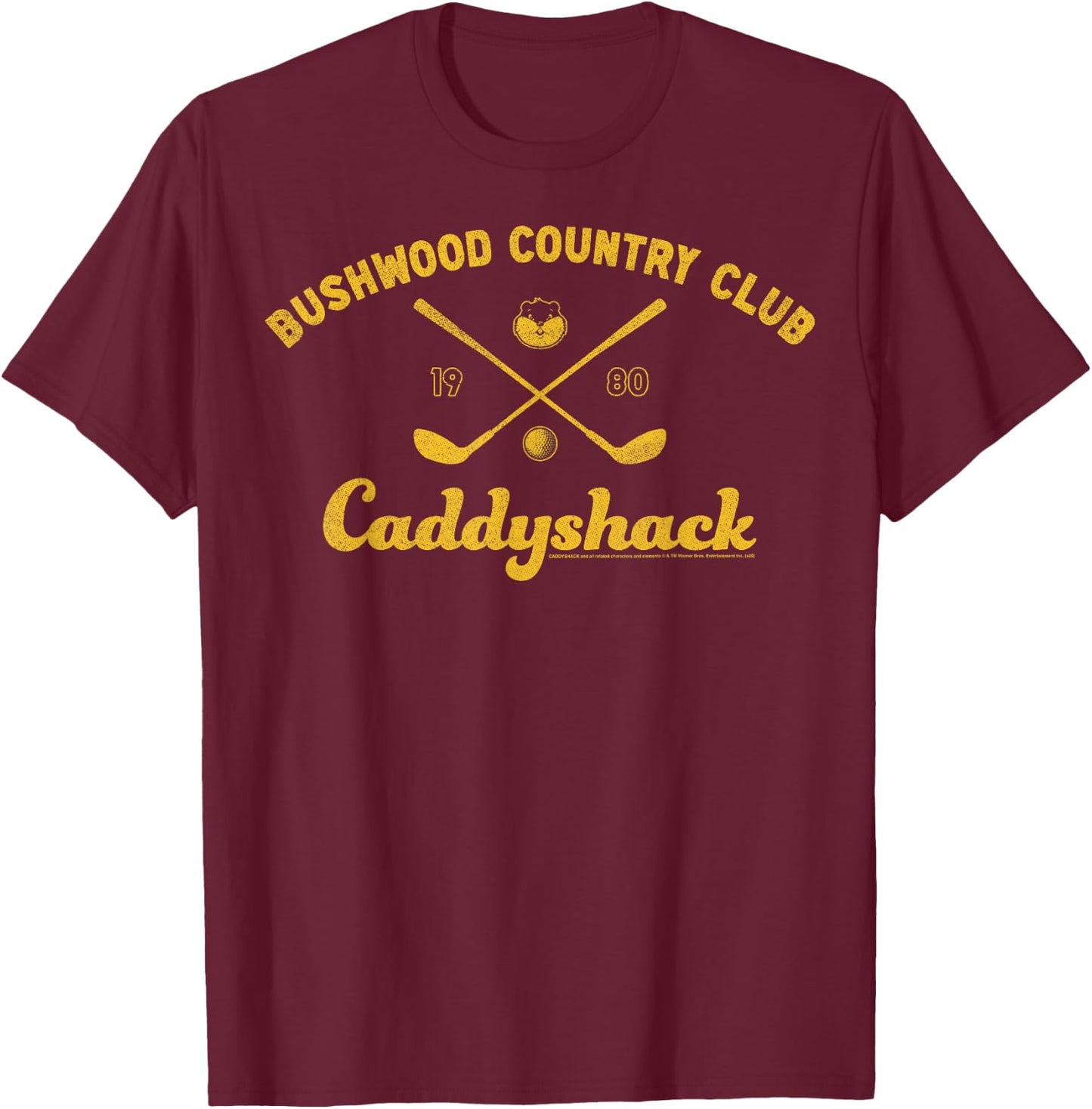 Caddyshack Bushwood Country Club Logo T-Shirt - T-Shirt | Maroon