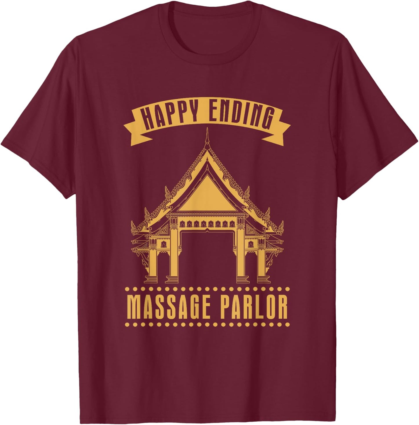 Funny Happy Ending Ladyboy Travel Gift Thailand T-Shirt - T-Shirt | Maroon
