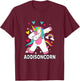 Addisoncorn Personalized Name Dabbing Unicorn Addison T-Shirt - T-Shirt | Maroon