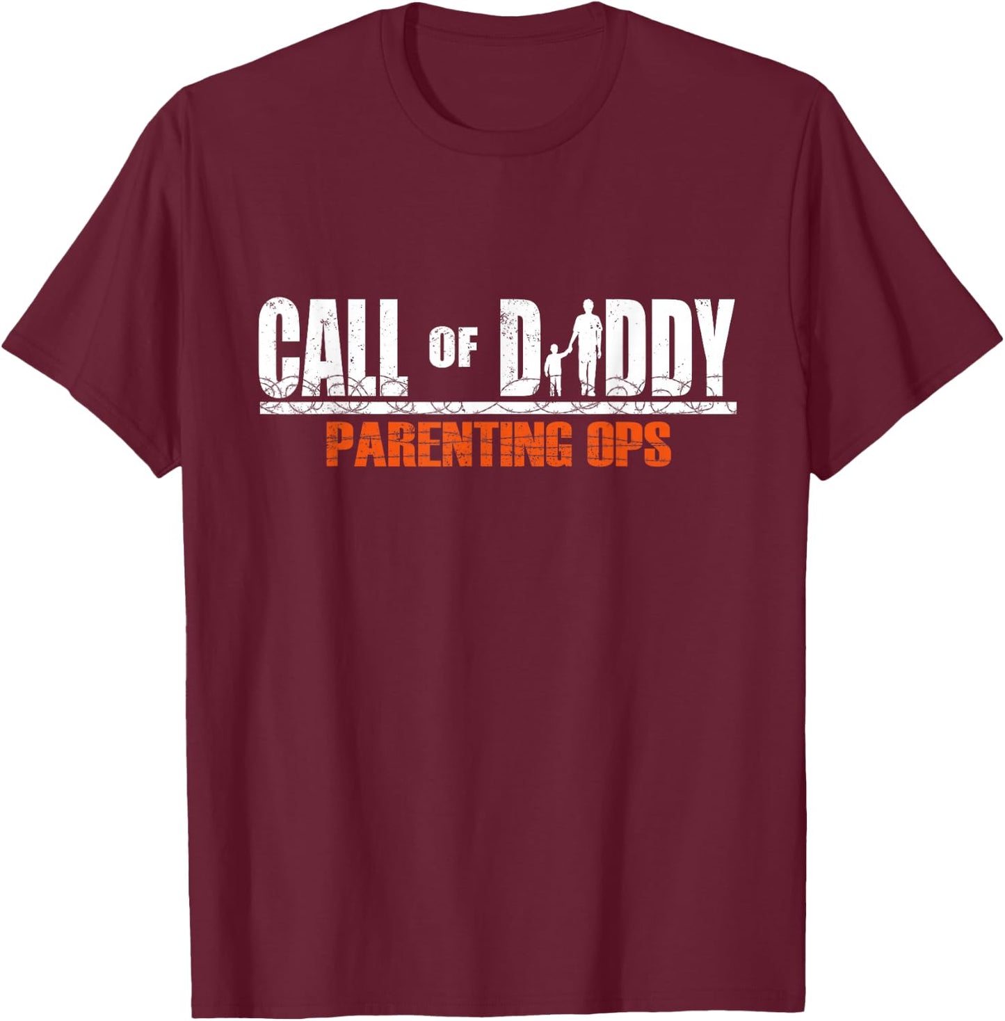 Call of Daddy Parenting Ops Father's Day T-Shirt - T-Shirt | Maroon