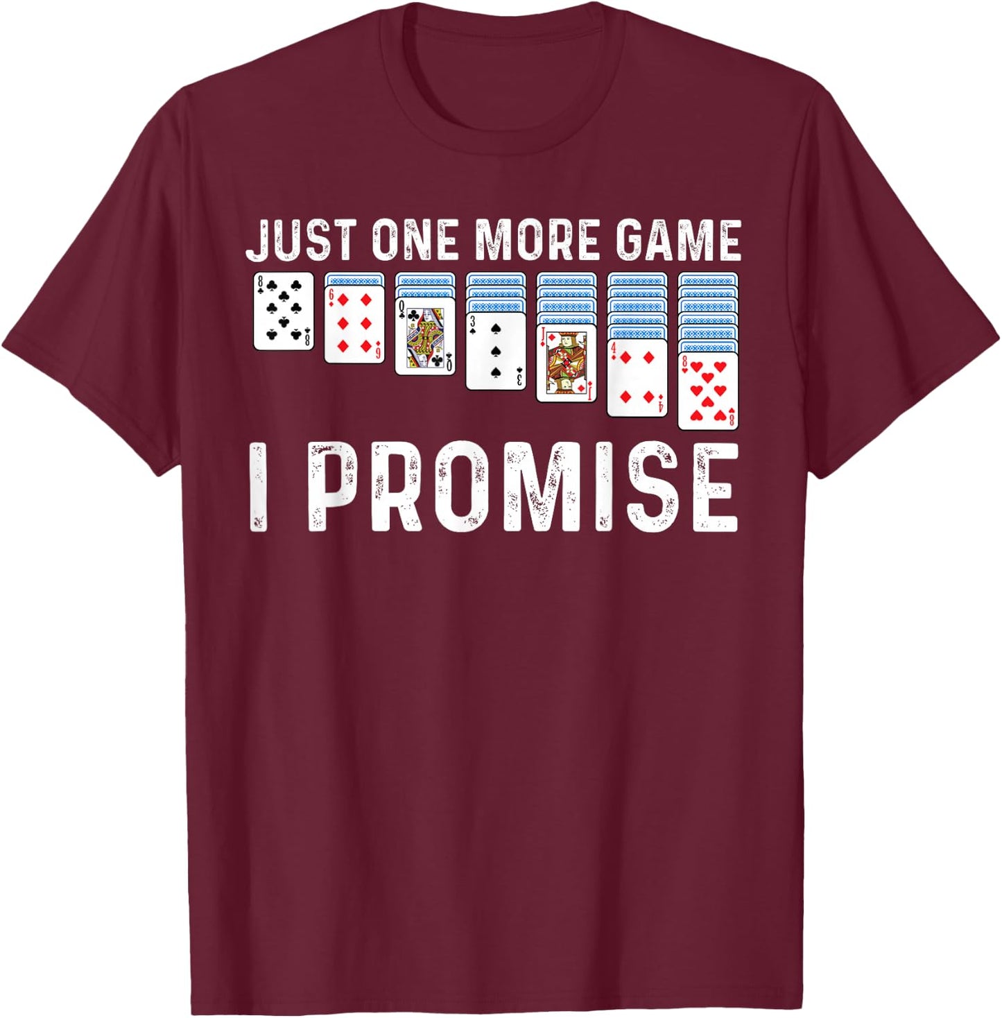 Solitaire Gift Women Card Game Player Solitaire Game T-Shirt - T-Shirt | Maroon