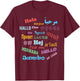 Hello Word in Different Languages Travel and Teacher T-Shirt - T-Shirt | Maroon