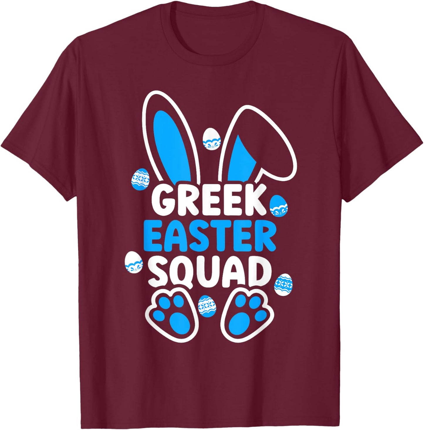 Greek Easter Squad Family Matching Easter Egg Greek Kids T-Shirt - T-Shirt | Maroon