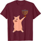 Dabbing Pig Hanukkah T-Shirt - T-Shirt | Maroon