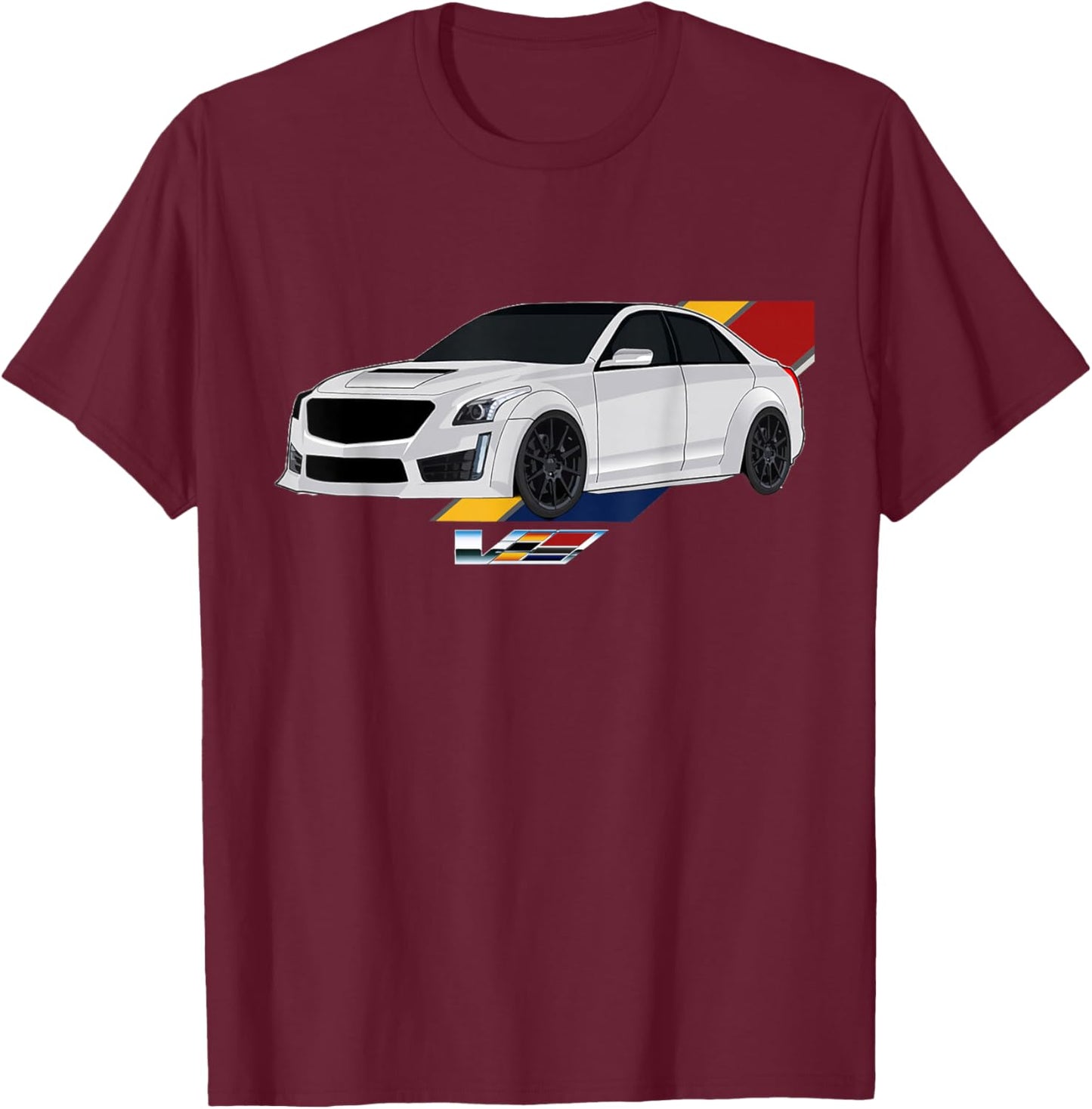 CTSV - -Adult, Black, Small, Short Sleeve, Cotton Blend, Polyester, Retro-Modern, Cars, Retro, Funny retro vintage quote saying for car lovers T-Shirt - T-Shirt | Maroon