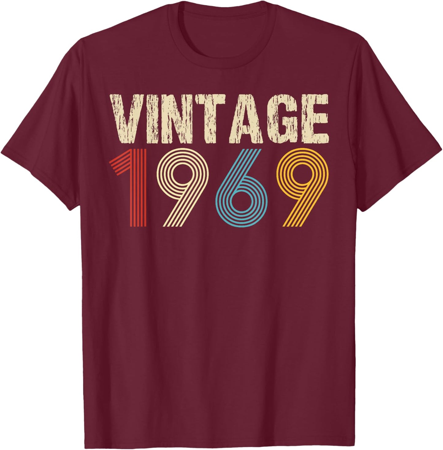Vintage 1969 55th Birthday 55 Year Old Women T-Shirt - T-Shirt | Maroon