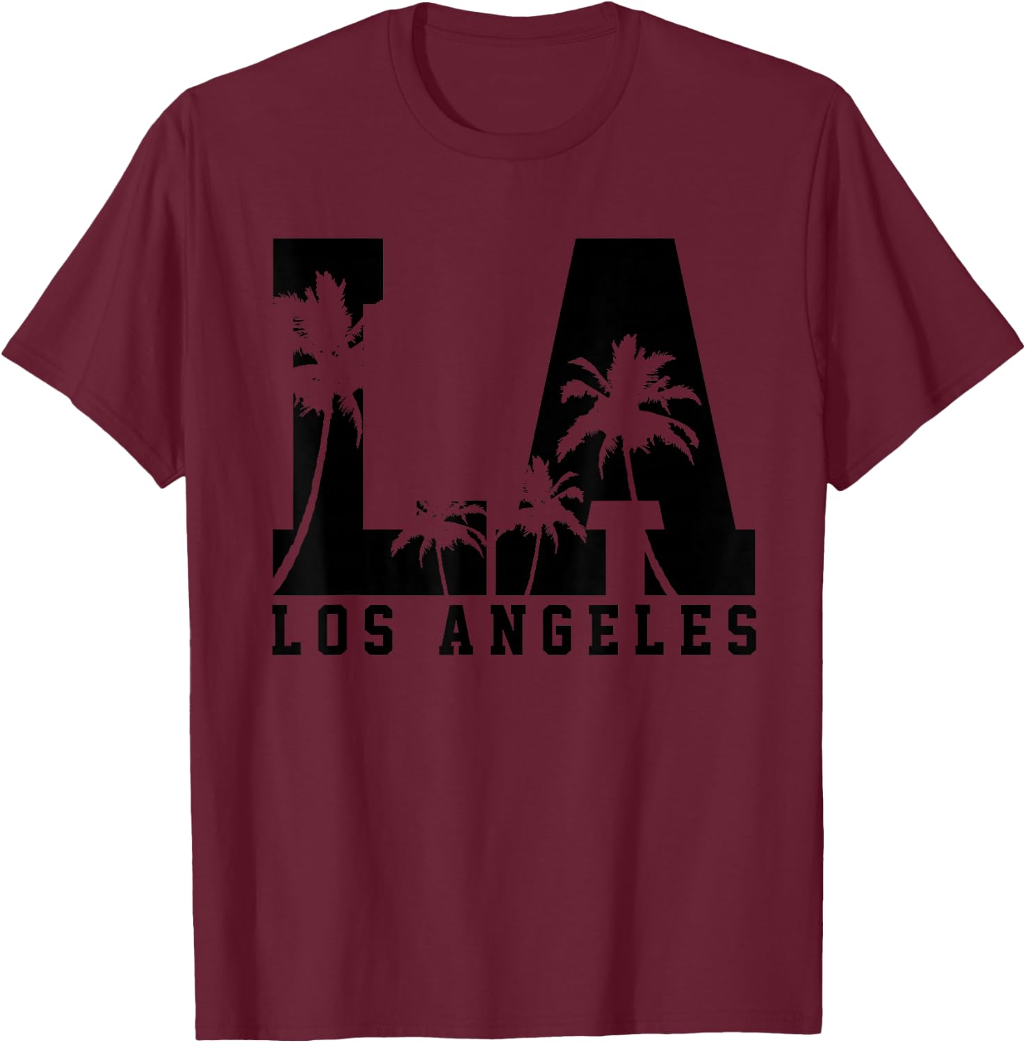 Los Angeles LA California California USA America Souvenir T-Shirt - T-Shirt | Maroon