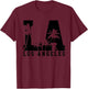 Los Angeles LA California California USA America Souvenir T-Shirt - T-Shirt | Maroon