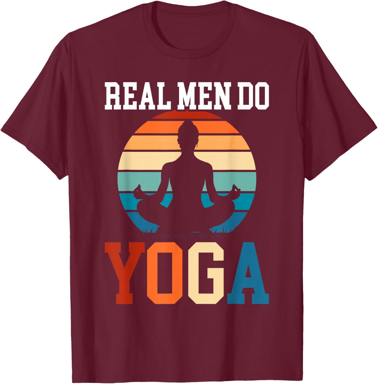 Funny Yoga Design Boys Yoga Pose Meditation Lovers T-Shirt - T-Shirt | Maroon