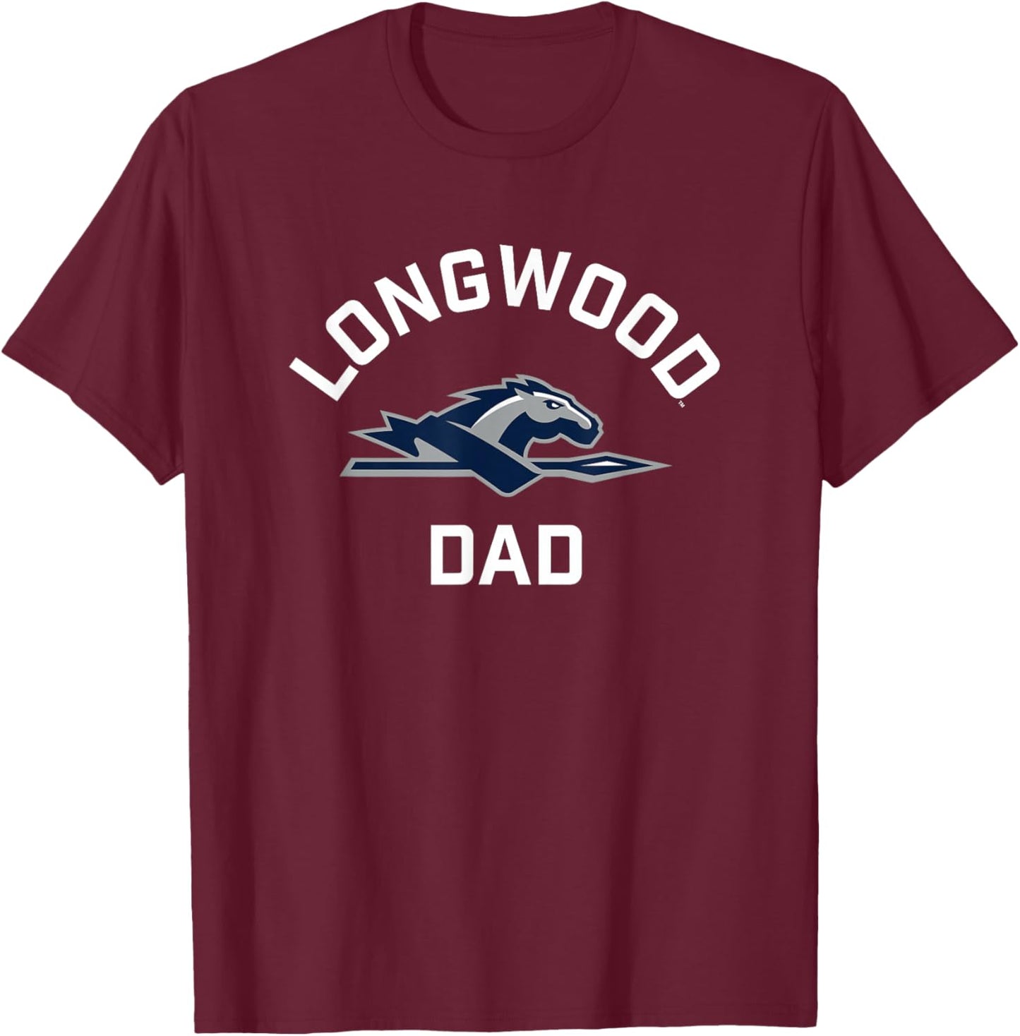 Longwood University Lancers Arched Dad T-Shirt - T-Shirt | Maroon