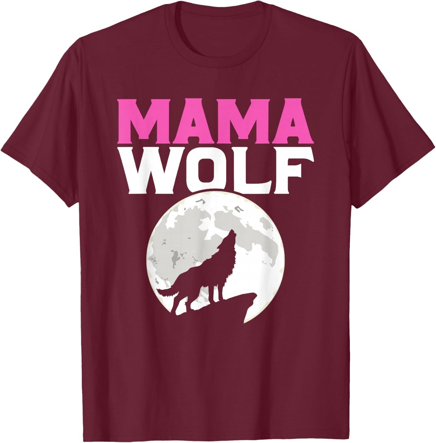 Mama Wolf T-Shirt - T-Shirt | Maroon