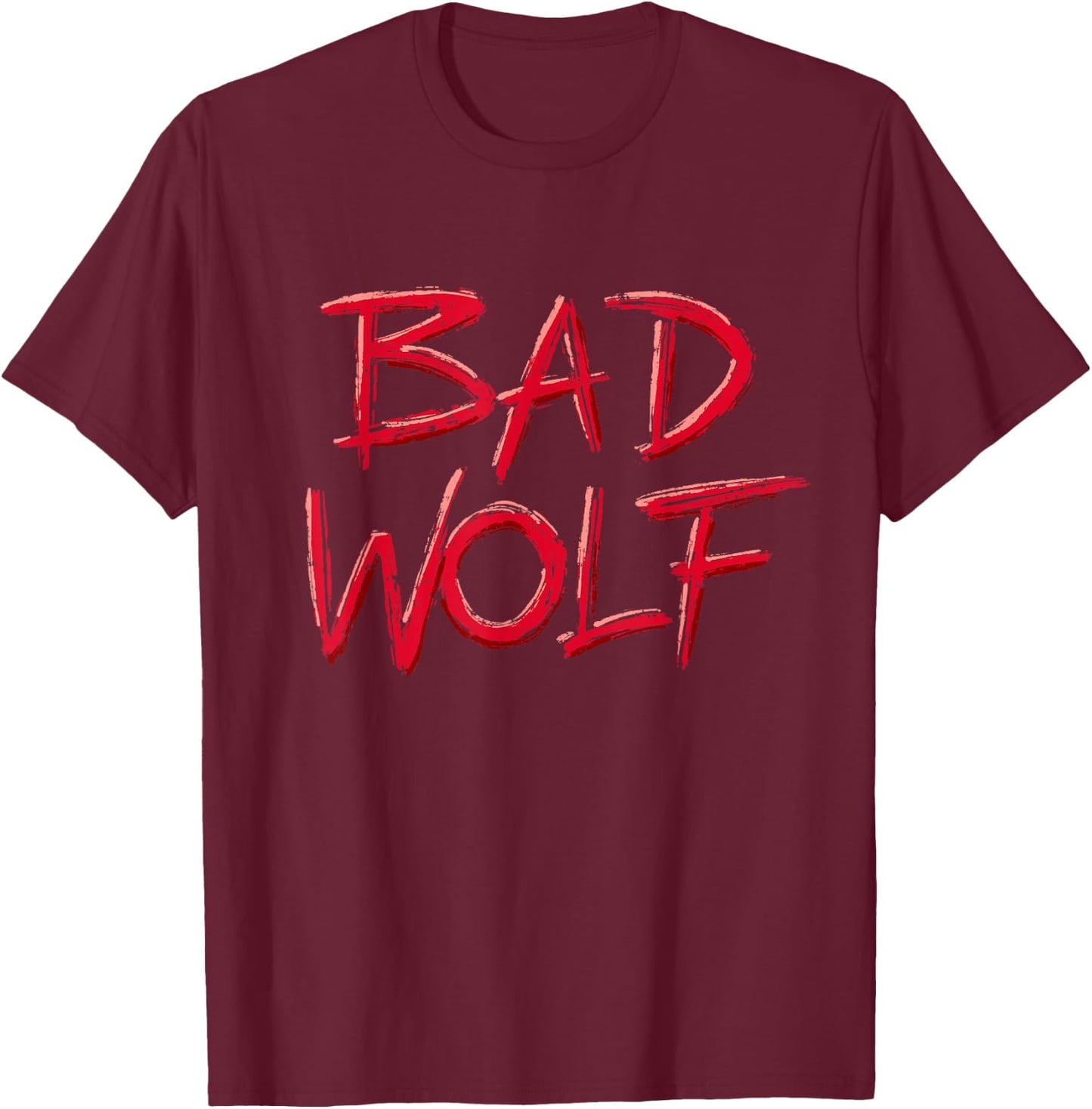 Bad wolf Scary cool T-Shirt - T-Shirt | Maroon