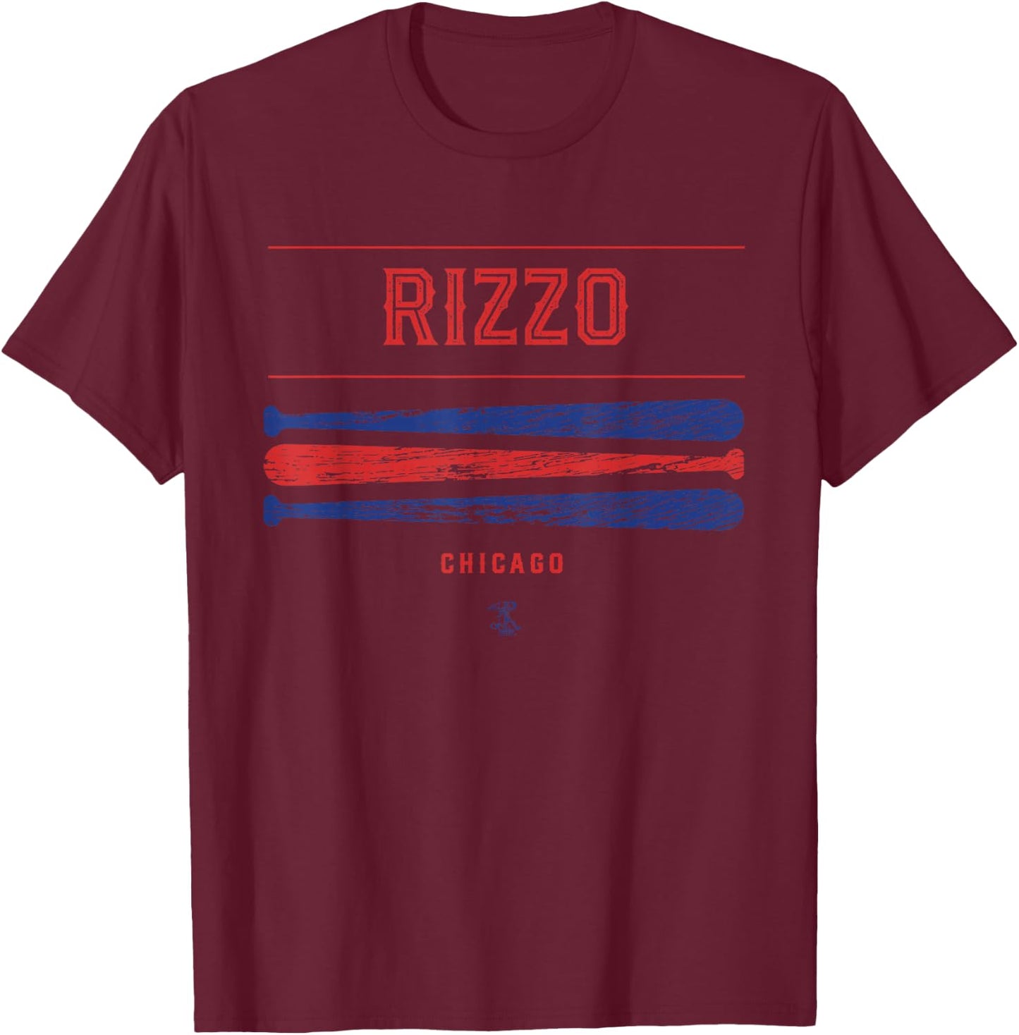 Anthony Rizzo Vintage Baseball Bat Gameday T-Shirt - T-Shirt | Maroon