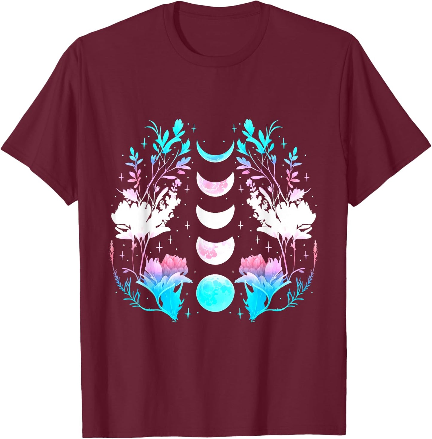 Transgender Plants Transgender Pride Transsexual Moon T-Shirt - T-Shirt | Maroon