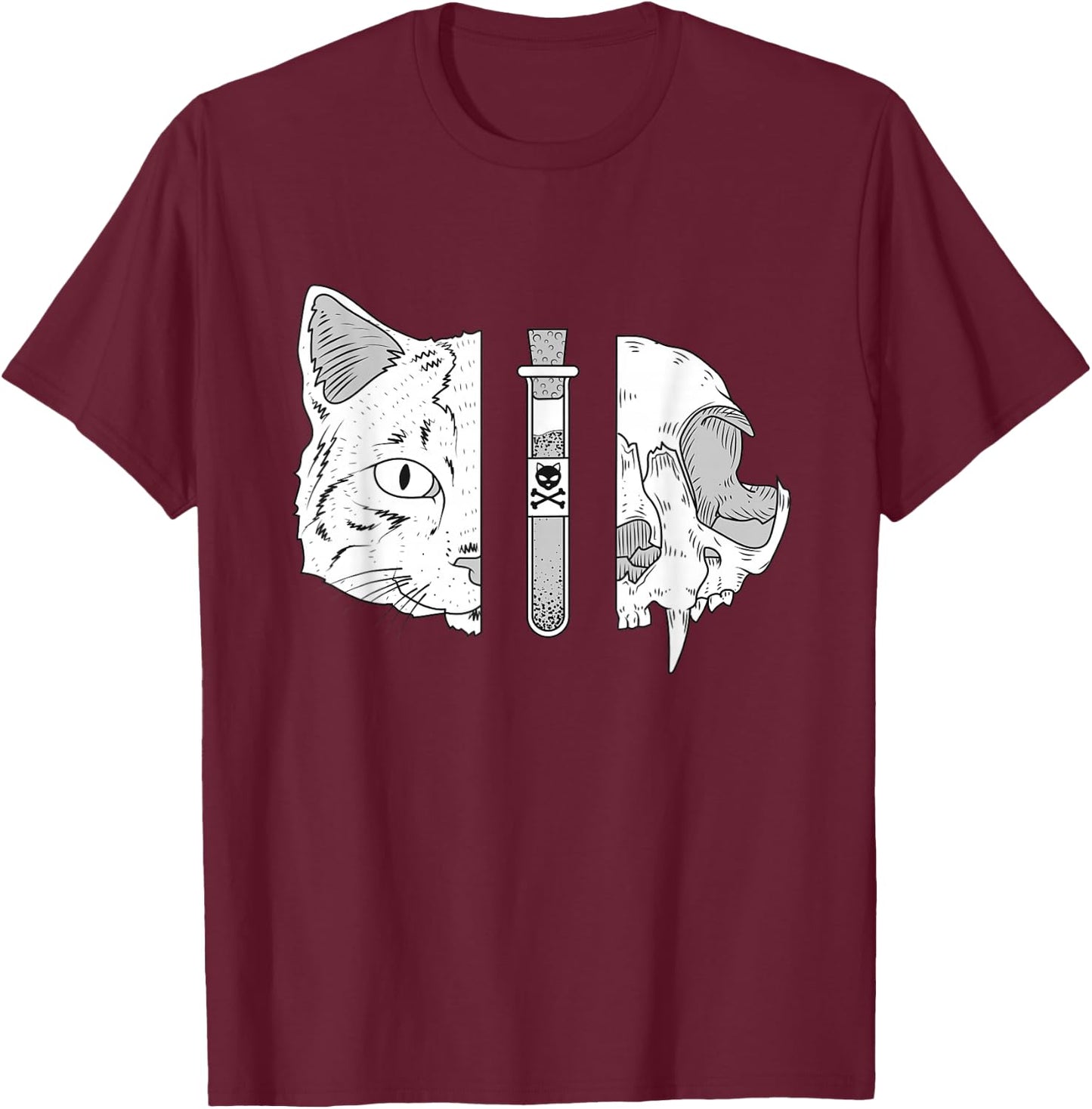 Physics - Science Student Physicist Schrodingers Cat T-Shirt - T-Shirt | Maroon