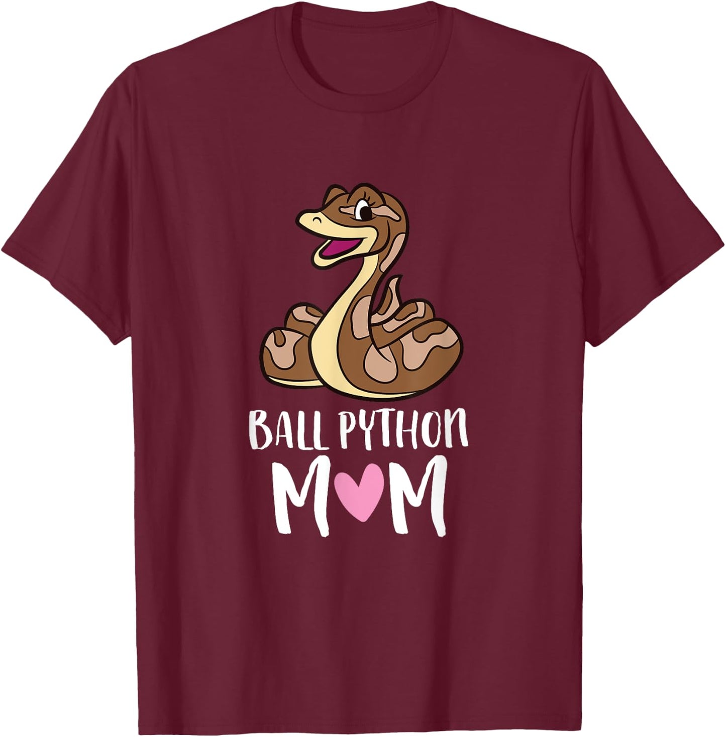 Ball Python Mom Snake Ball Python T-Shirt - T-Shirt | Maroon