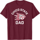 Chico State Wildcats Arched Dad T-Shirt - T-Shirt | Maroon