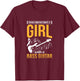 Girl With A Bass Guitar Bassist Musician Bass Player T-Shirt - T-Shirt | Maroon
