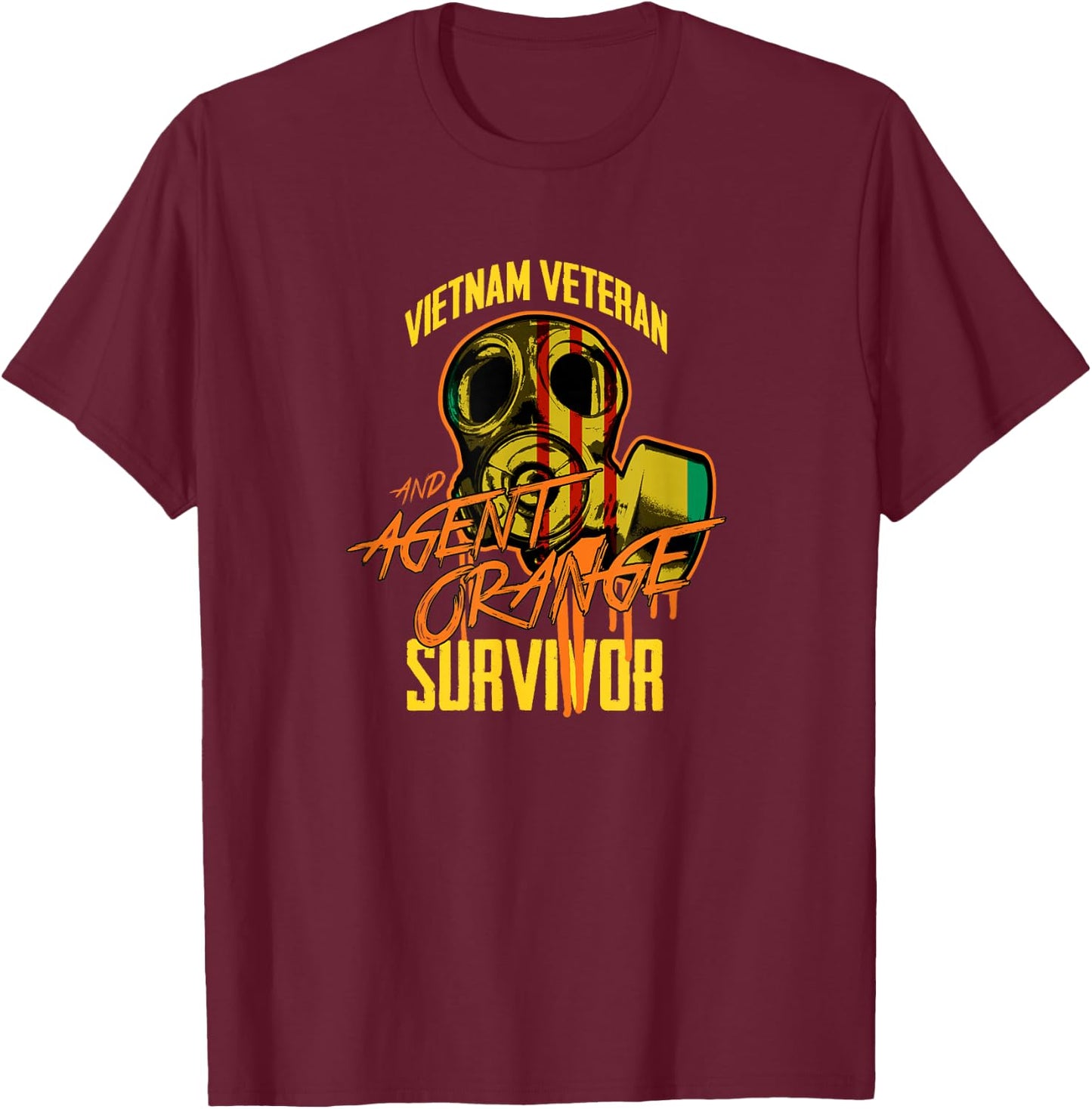 Agent Orange Survivor T-Shirt - T-Shirt | Maroon