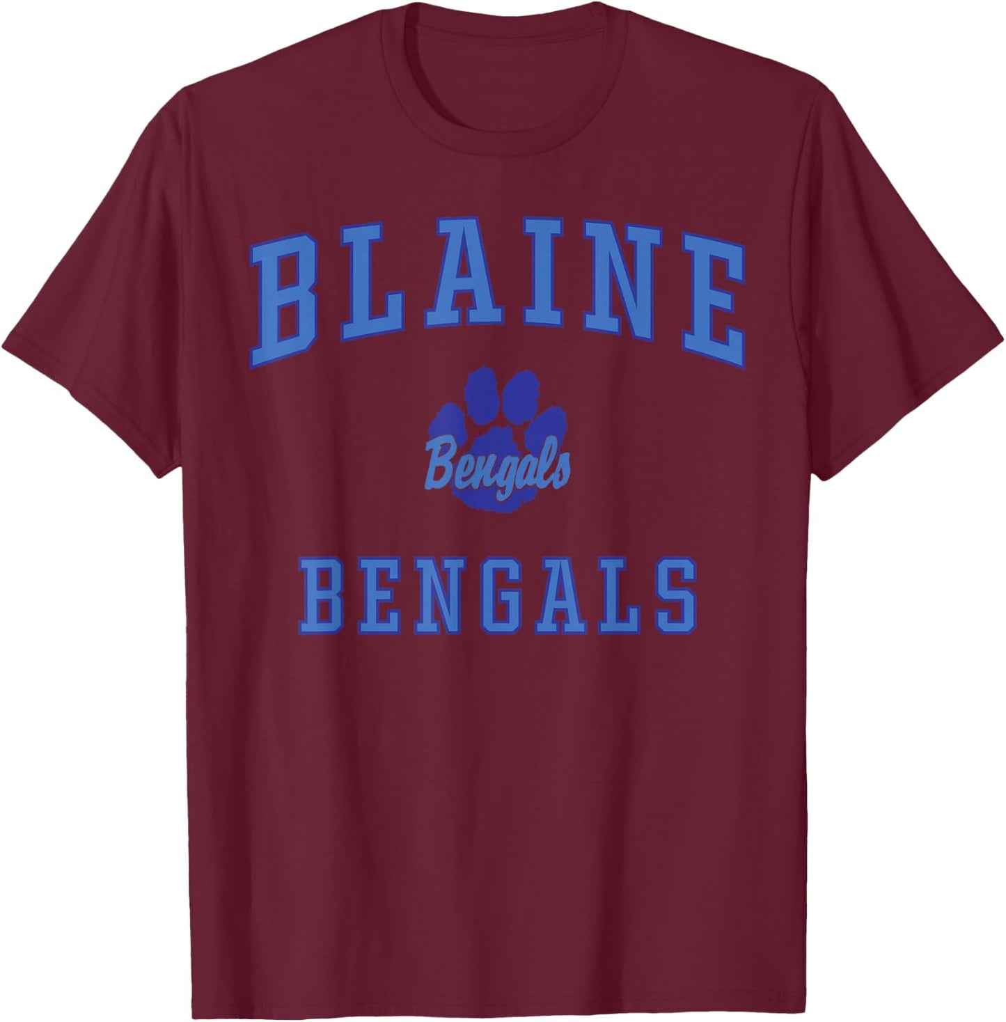 Blaine High School Bengals T-Shirt - T-Shirt | Maroon