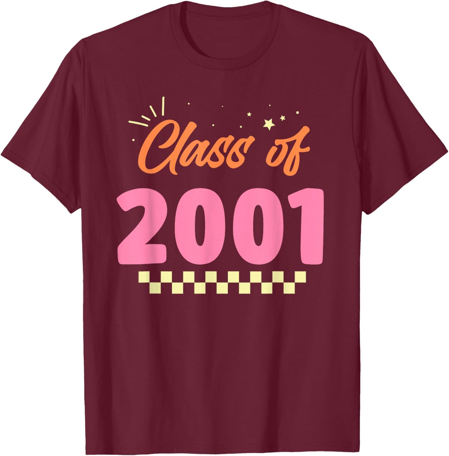 Class Of 2001 Meetup School Graduation Reunion T-Shirt - T-Shirt | Maroon