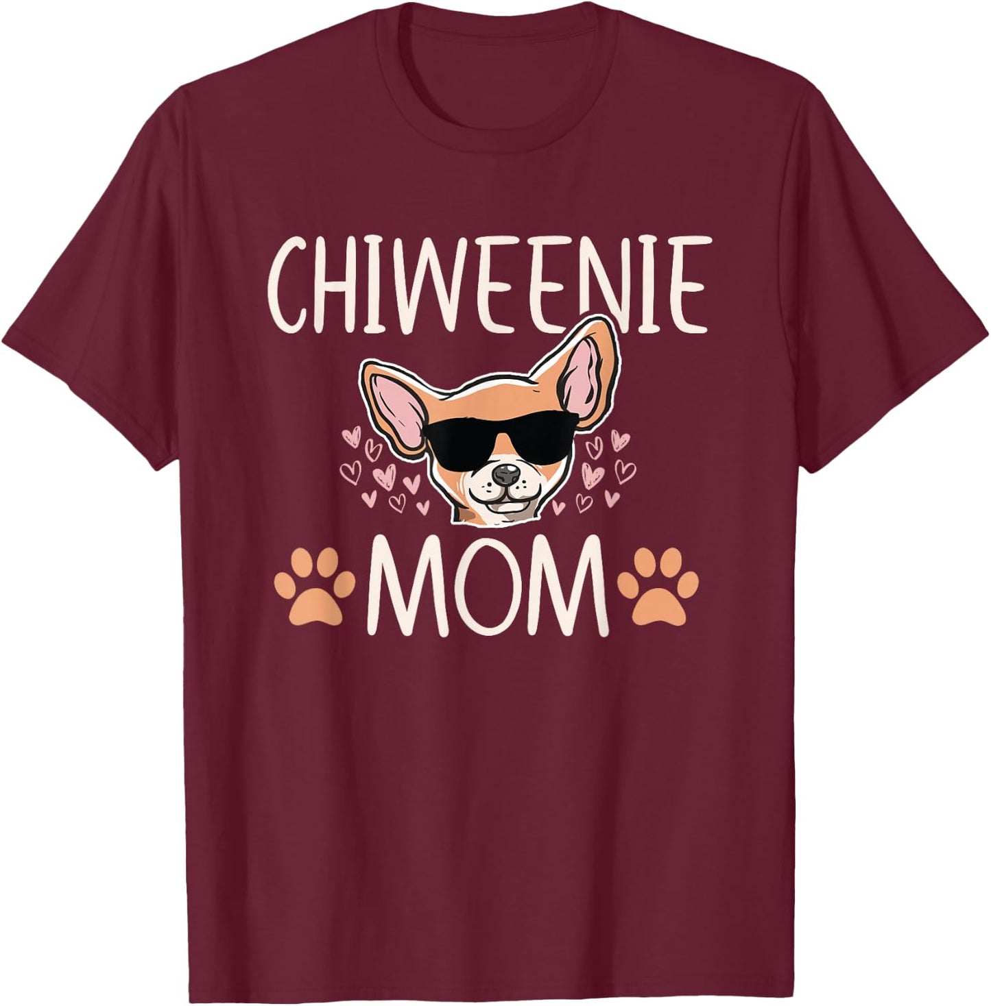 Chiweenie Love Cool Chihuahua Cute Dog Mom Owner Lover Women T-Shirt - T-Shirt | Maroon
