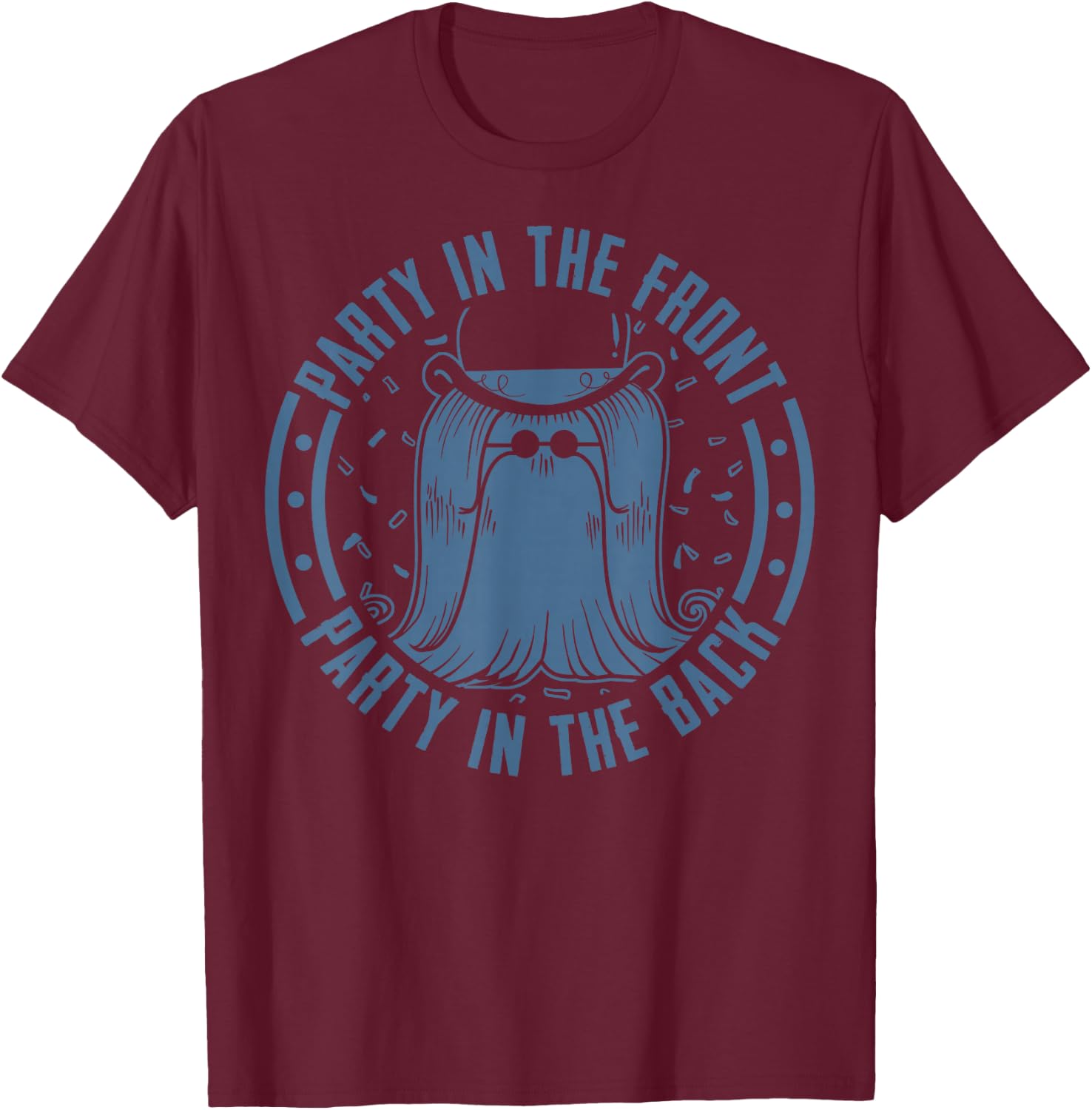The Addams Family Cousin It Party All Around T-Shirt - T-Shirt | Maroon