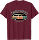 Englewood Florida Vintage surfing design T-Shirt - T-Shirt | Maroon