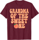 Grandma of The Sweet One Peach 1st Birthday on Peach T-Shirt - T-Shirt | Maroon