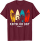 Retro Hawaii Kapalua Bay Surfboarder Design T-Shirt - T-Shirt | Maroon