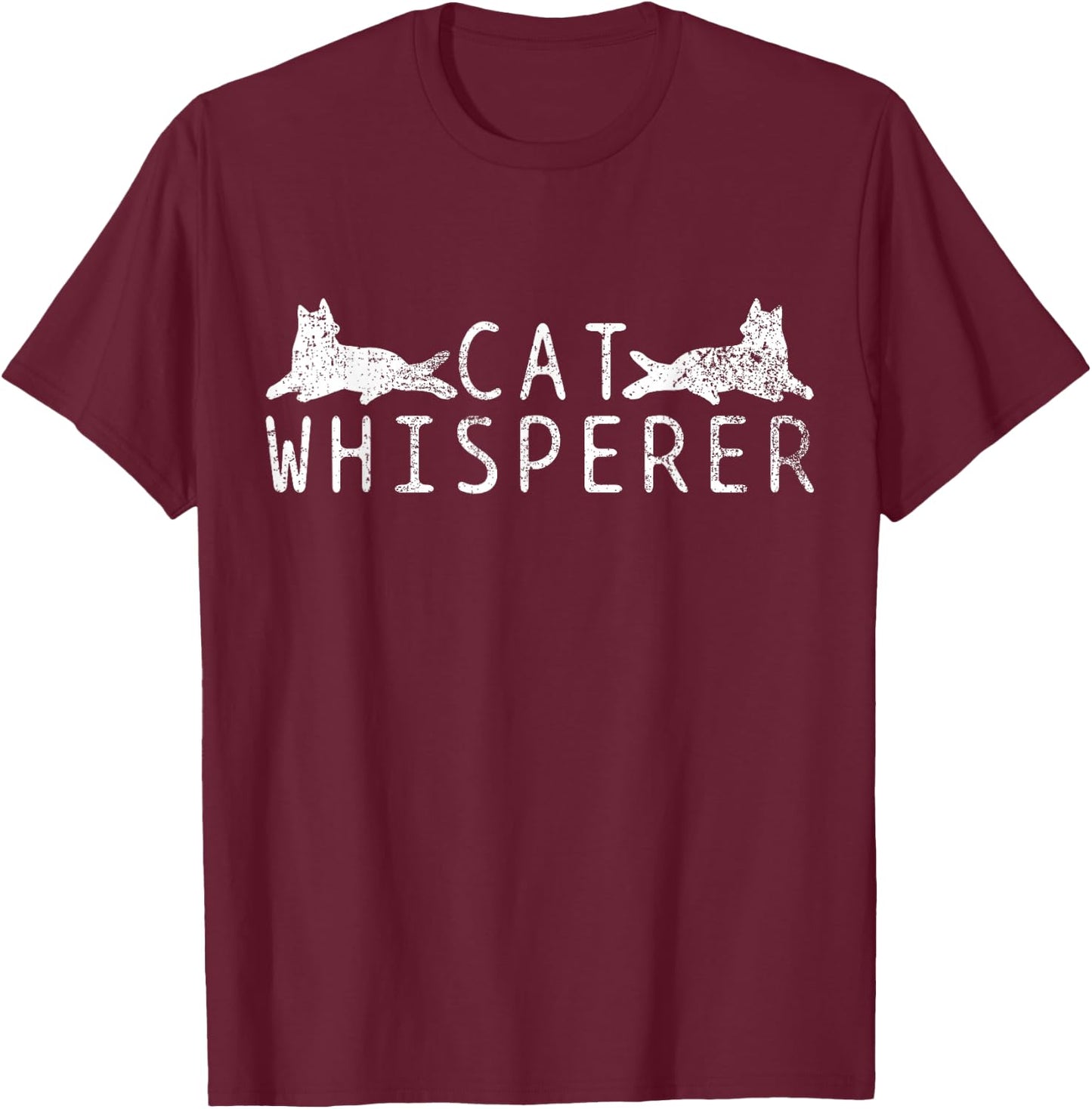 Cat Whisperer T-Shirt - T-Shirt | Maroon