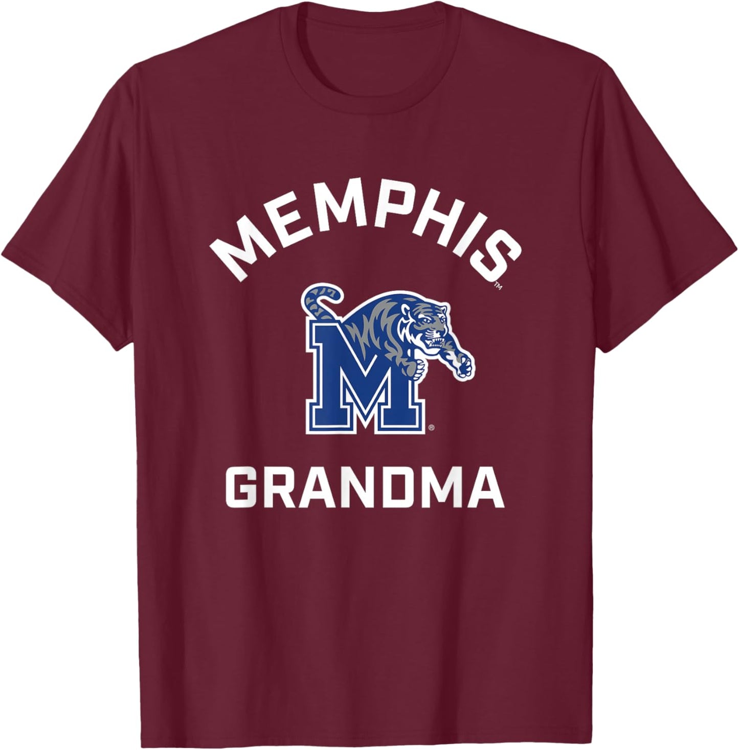 University of Memphis Tigers Arched Grandma T-Shirt - T-Shirt | Maroon